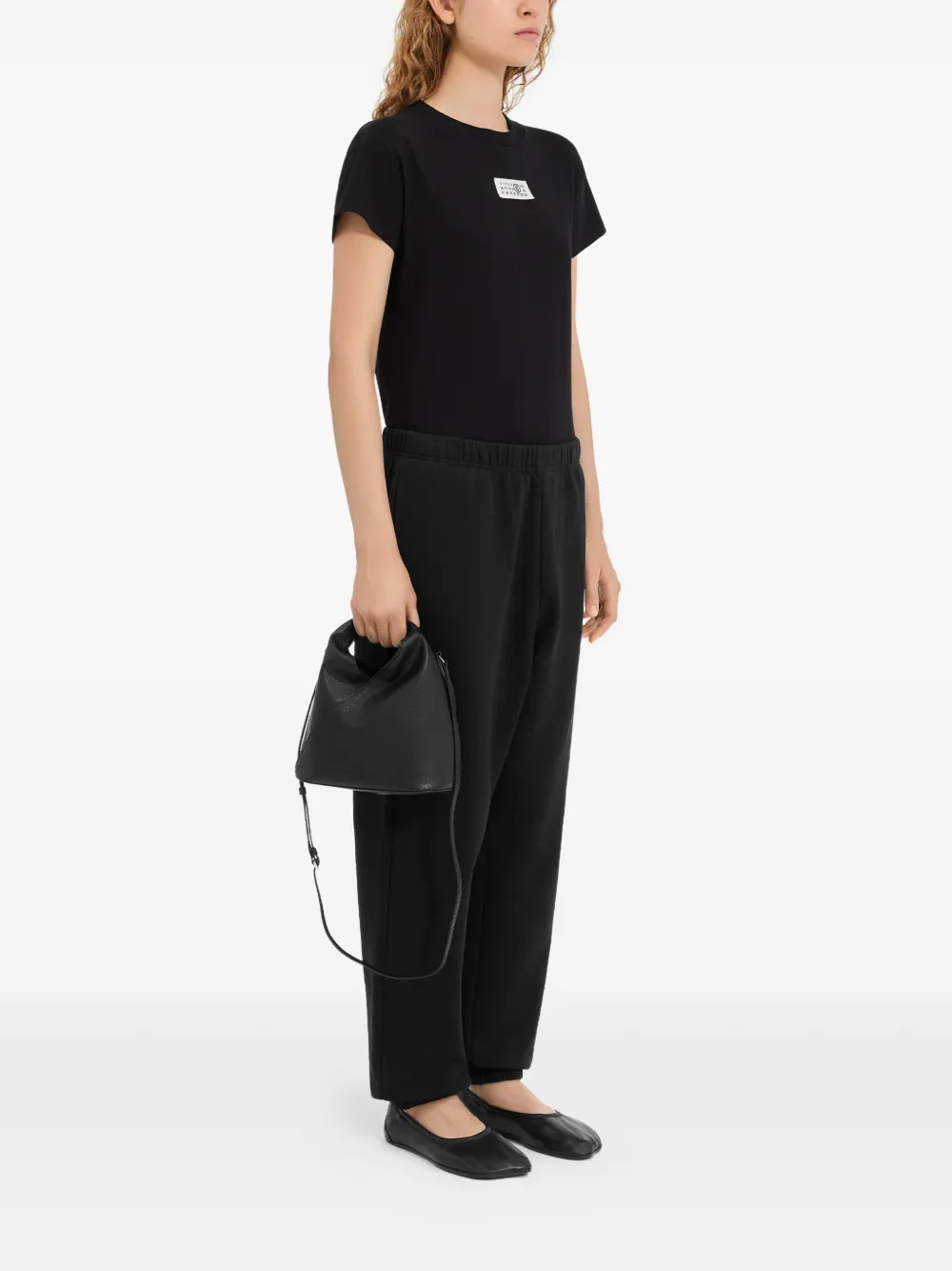 Спортивные брюки с нашивкой-лейблом Mm6 Maison Margiela, черный — фото 3