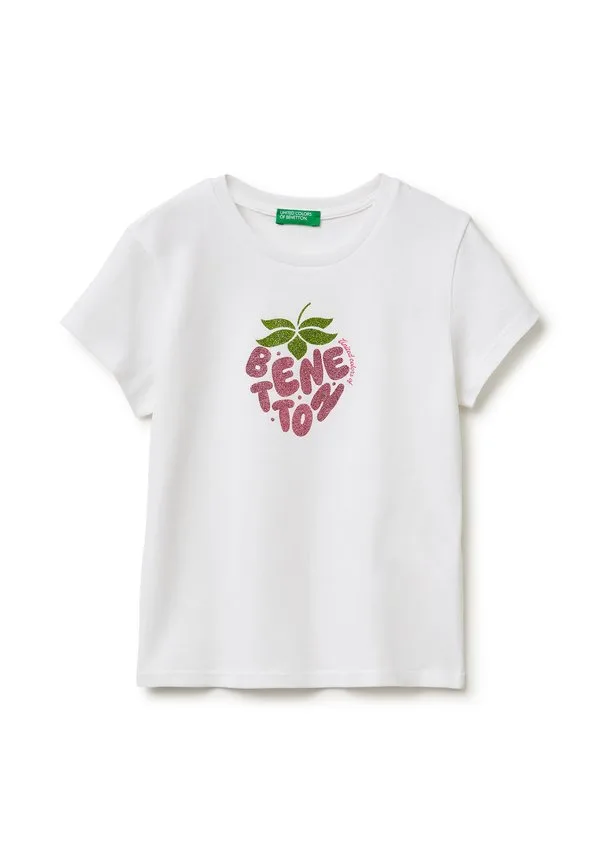 Футболка с блестящим принтом United Colors Of Benetton, White