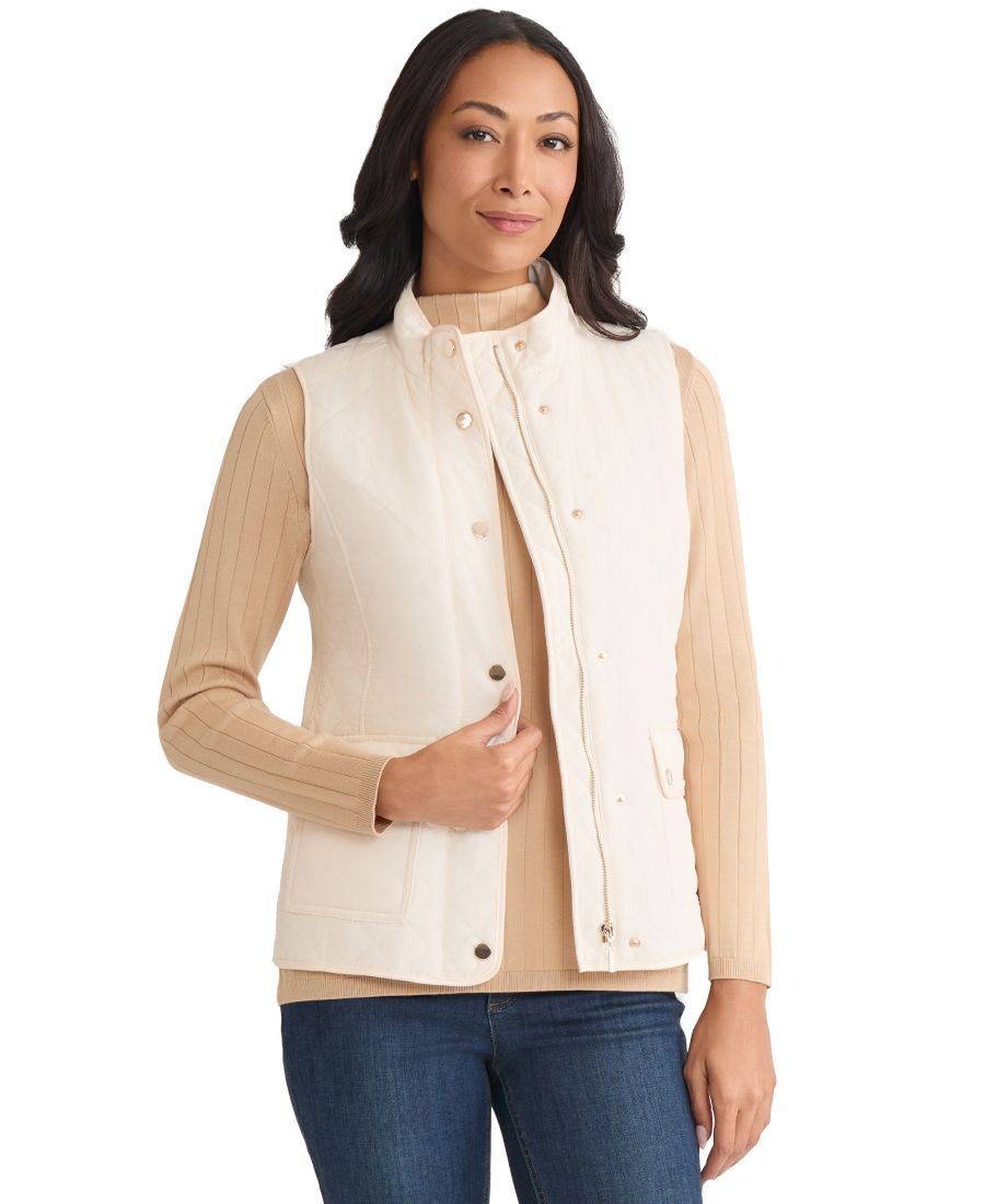 

Женский жилет с накладными карманами Jones New York, Jones White