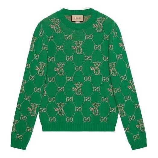 

Свитер pineapple gg jacquard sweatshirt 'green' Gucci, зеленый