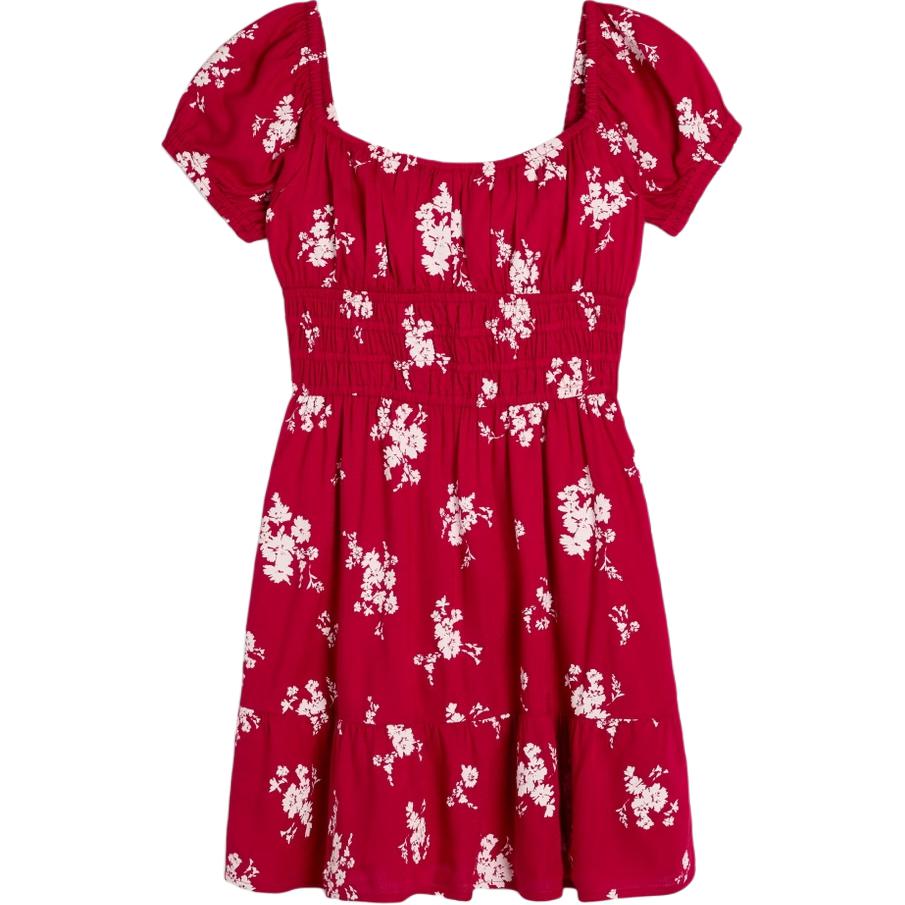 

Hollister Красное женское платье с короткими рукавами