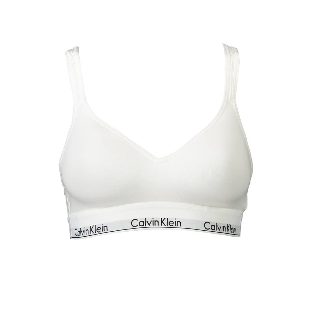 

Белый хлопковый женский бюстгальтер-бралетт Calvin Klein