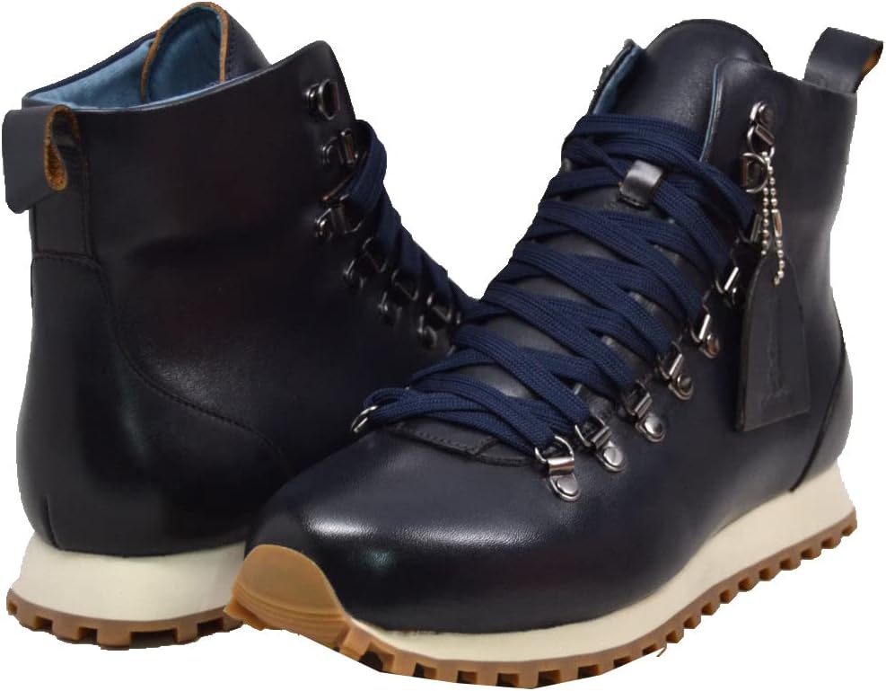 

Мужские высокие кроссовки British Walker Alpine GT, дизайнерские, с классической шнуровкой, винтажного стиля, ручная работа из кожи и замши, с технологией Dual Fit British Collection, темно-синий