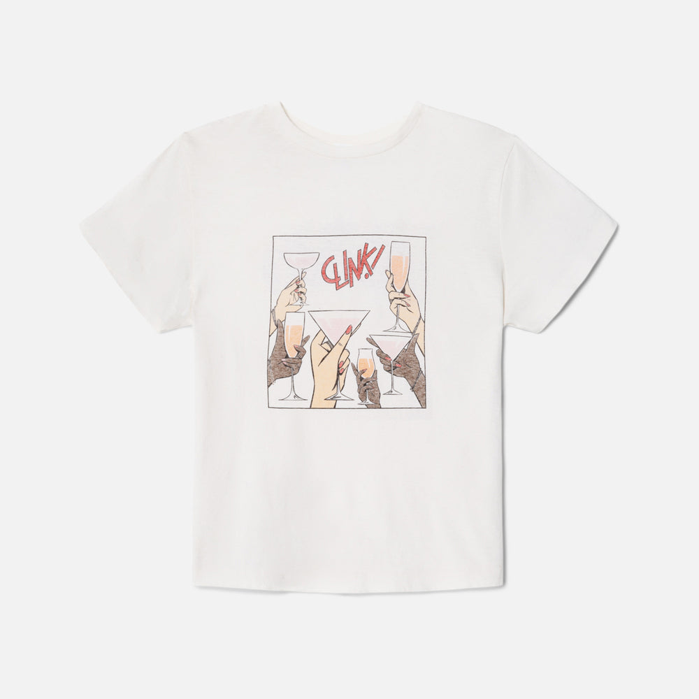 

Футболка ReDone Cheers Crewneck Graphic Tee, цвет Vintage White