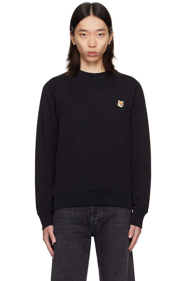 

Футболка с лисьей головой Regular Maison Kitsuné, черный