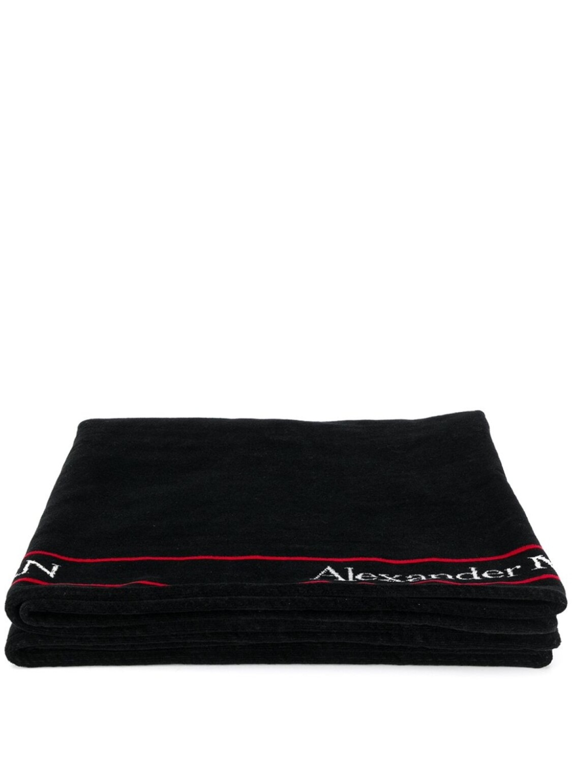 

Alexander McQueen пляжное полотенце с логотипом, черный