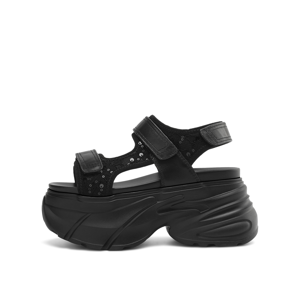 Rosa Bianca Женские пляжные сандалии черные с подкладкой из овчины, цвет Black (Sheepskin Lining)