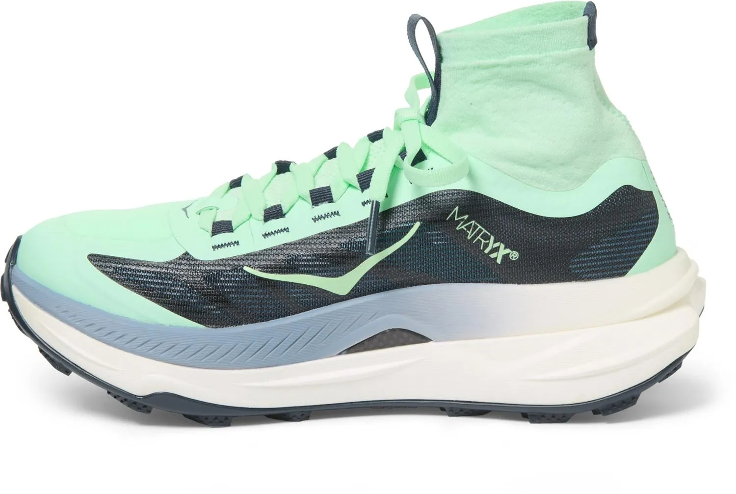 Женские кроссовки Tecton X 3 для трейлраннинга HOKA, Mint Fluorite/Varsity Navy — фото 2