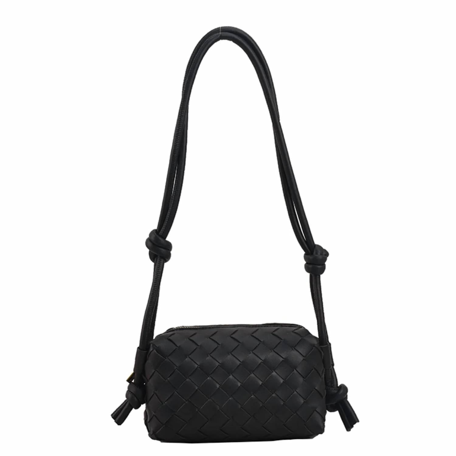 

Плетеная сумка через плечо в черном цвете ACCESSORY CONCIERGE