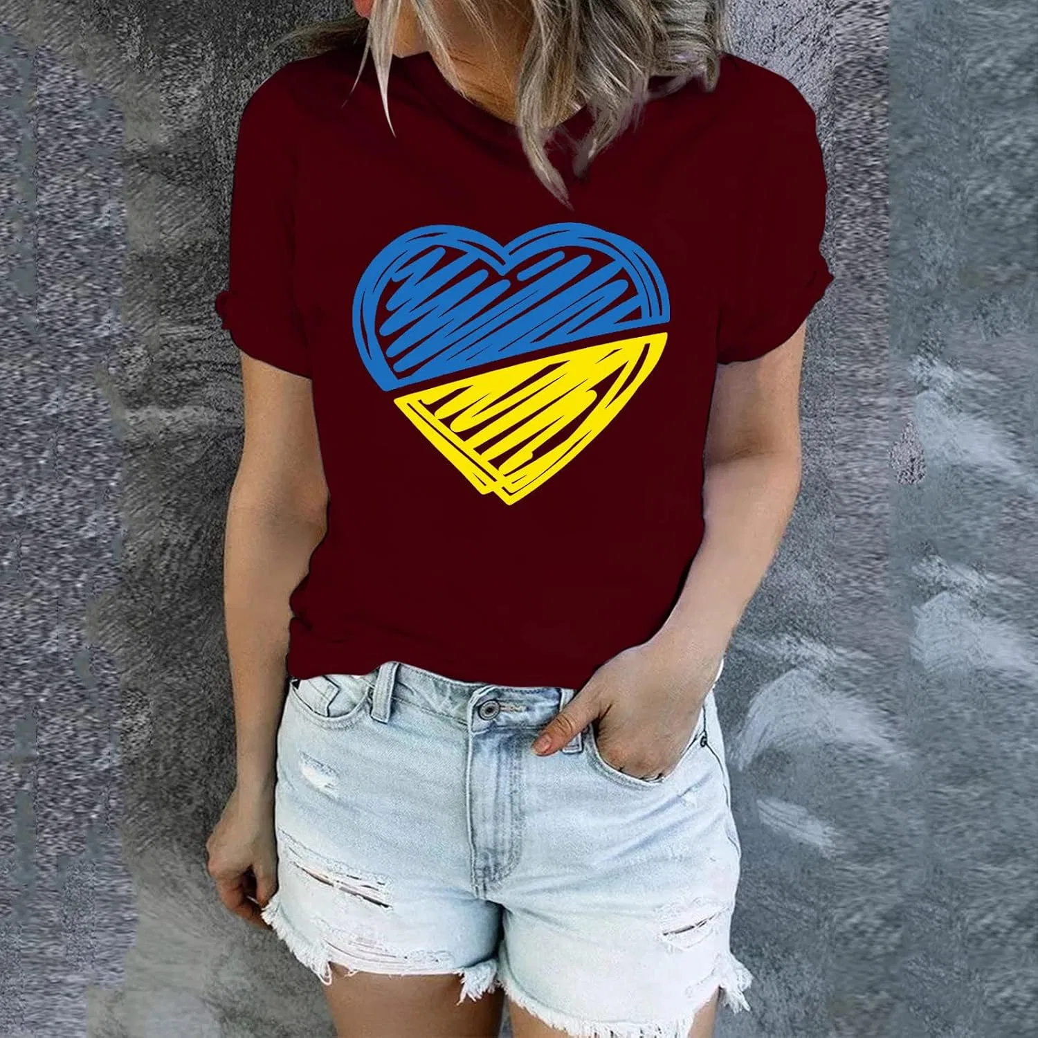 Блуза, кружевная Women Party T Shirt, красный — фото 3
