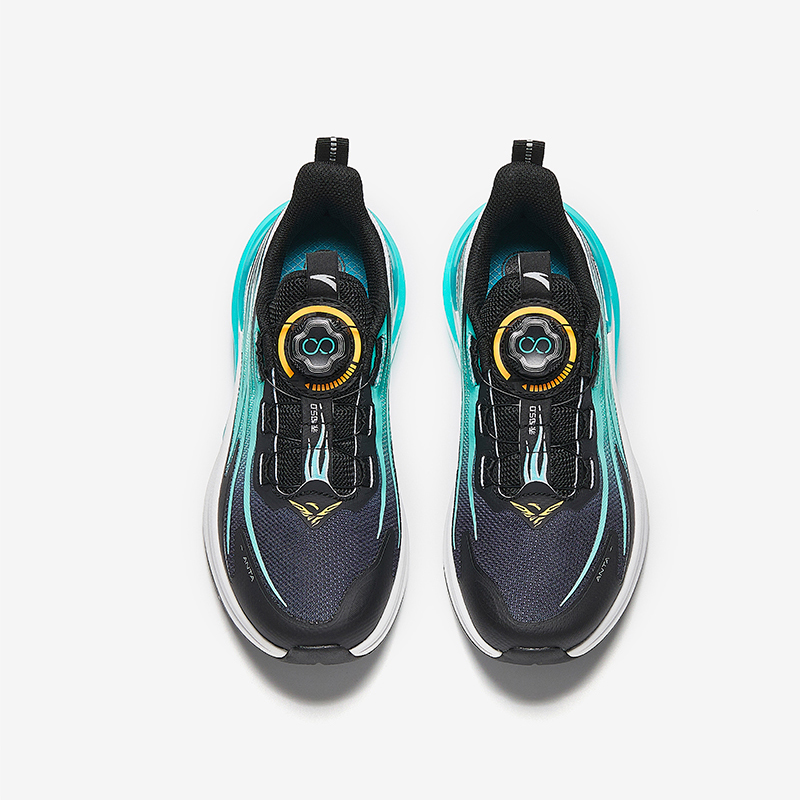 Детские кроссовки Flame Lightweight Shock Absorbers Low Top, черно-зеленые Antakids, черный/зеленый/белый — фото 3