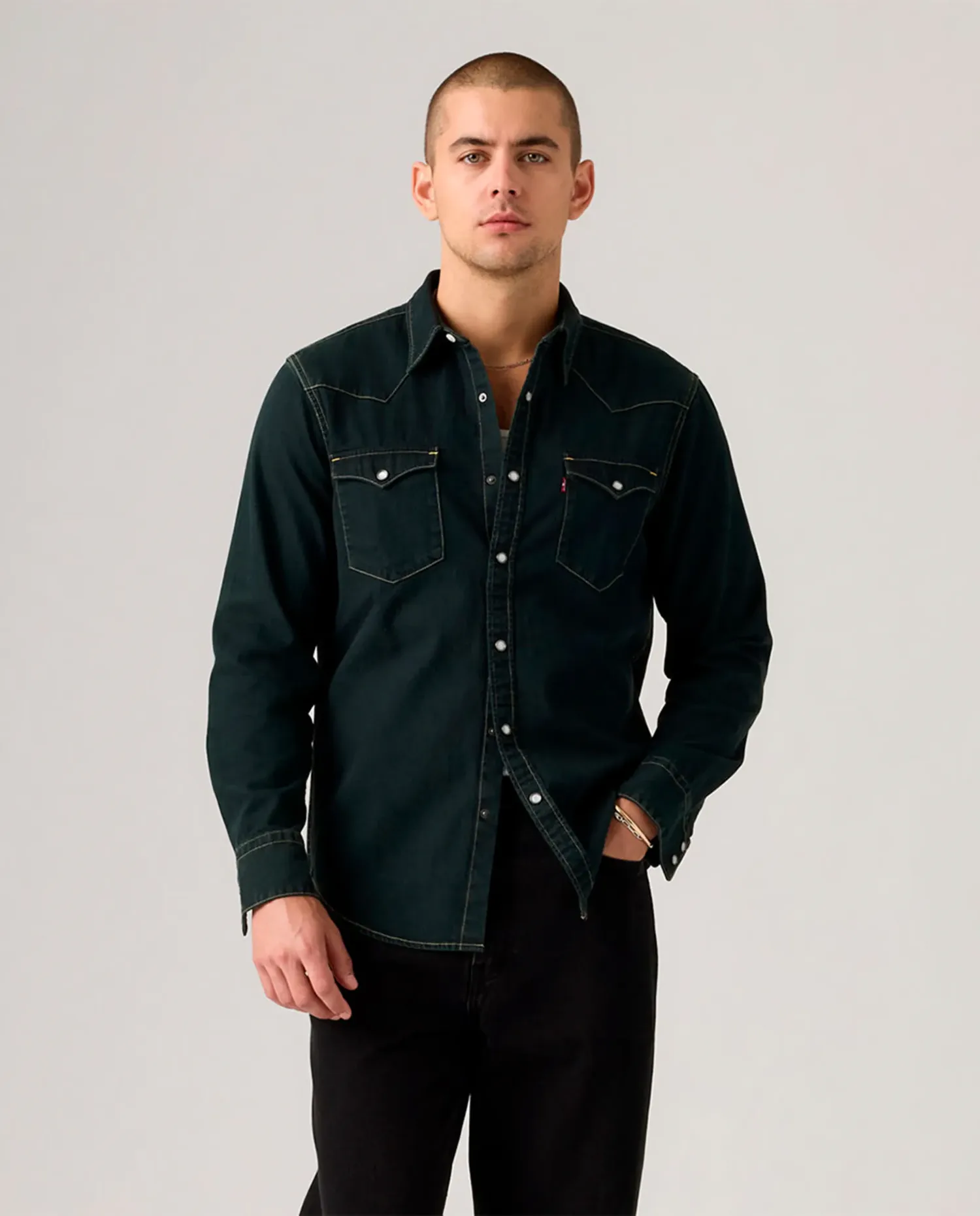 Рубашка мужская джинсовая с длинными рукавами Levi's, темно-синий