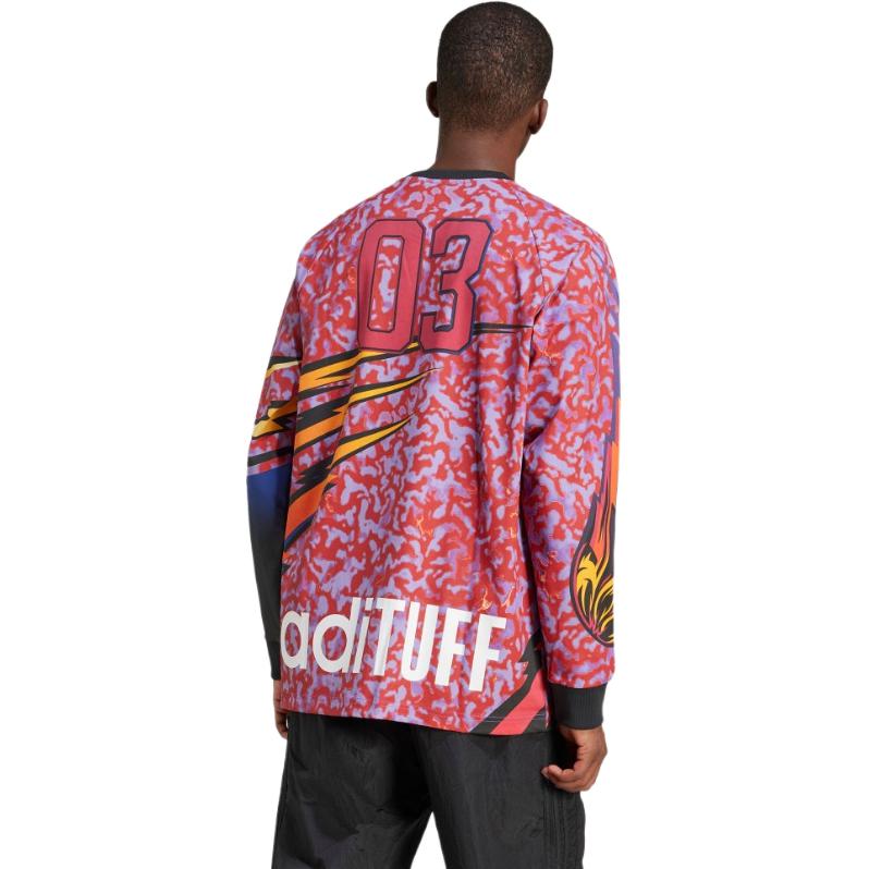 Adilenium Season 3 футболка с длинным рукавом и принтом Adidas Originals, Light Scarlet — фото 3
