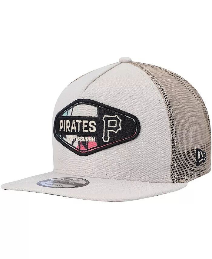 

Мужская кепка с нашивкой в ​​стиле ретро Pittsburgh Pirates A-Frame Trucker 9FIFTY Snapback New Era