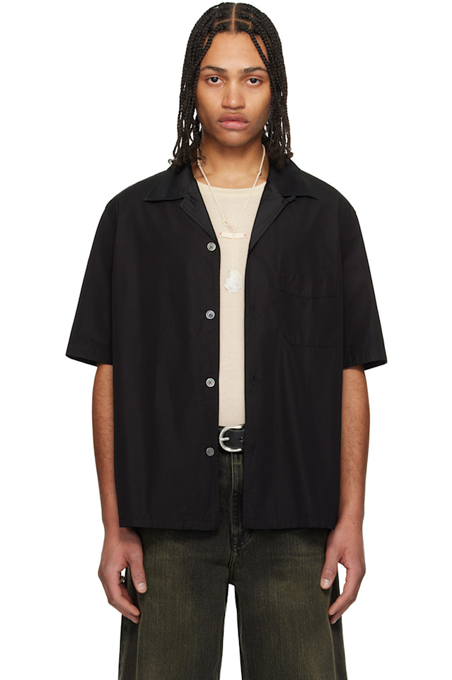 

Heusen рубашка с коротким рукавом Our Legacy, черный