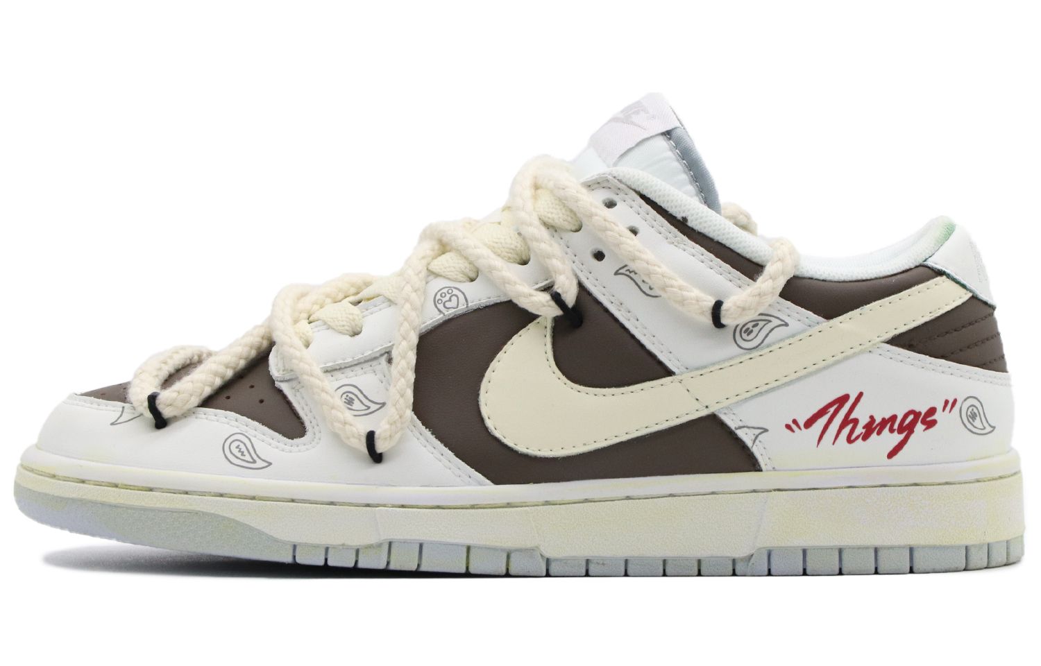 

Кроссовки Nike Dunk Skateboard Shoes Men Low-Top White Gray/Brown