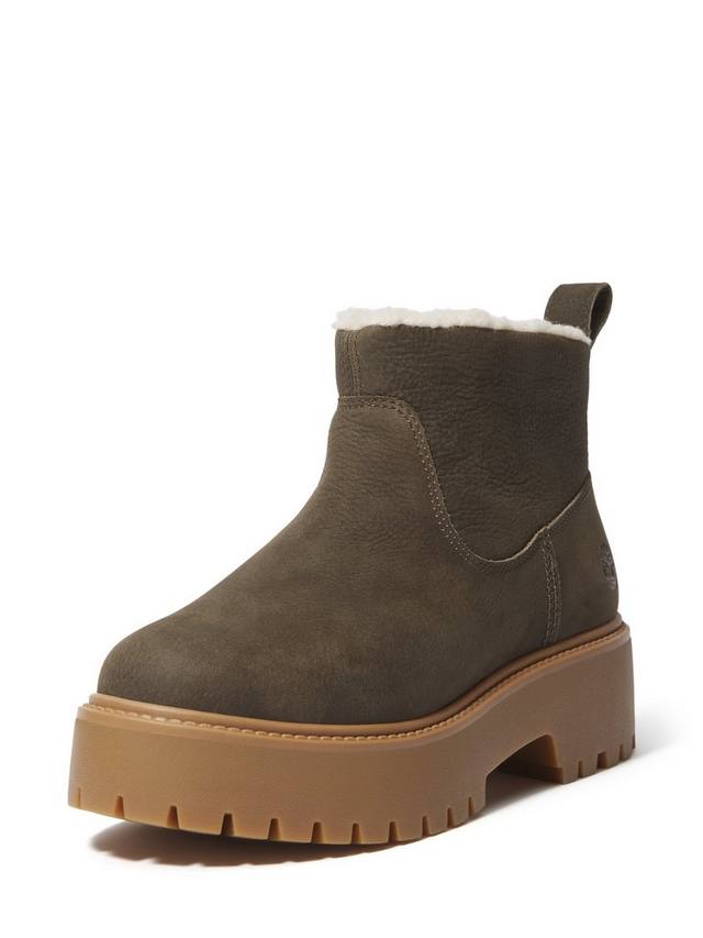 Кожаные ботинки Stone Mid до щиколотки Timberland, Dark Brown — фото 4