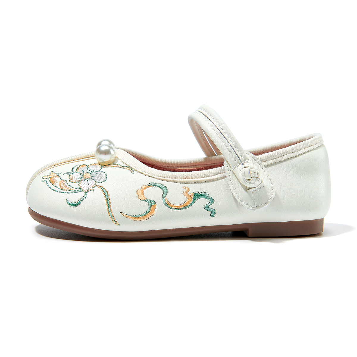 

Детские кожаные туфли Princess для подростков Barbie, Ecru