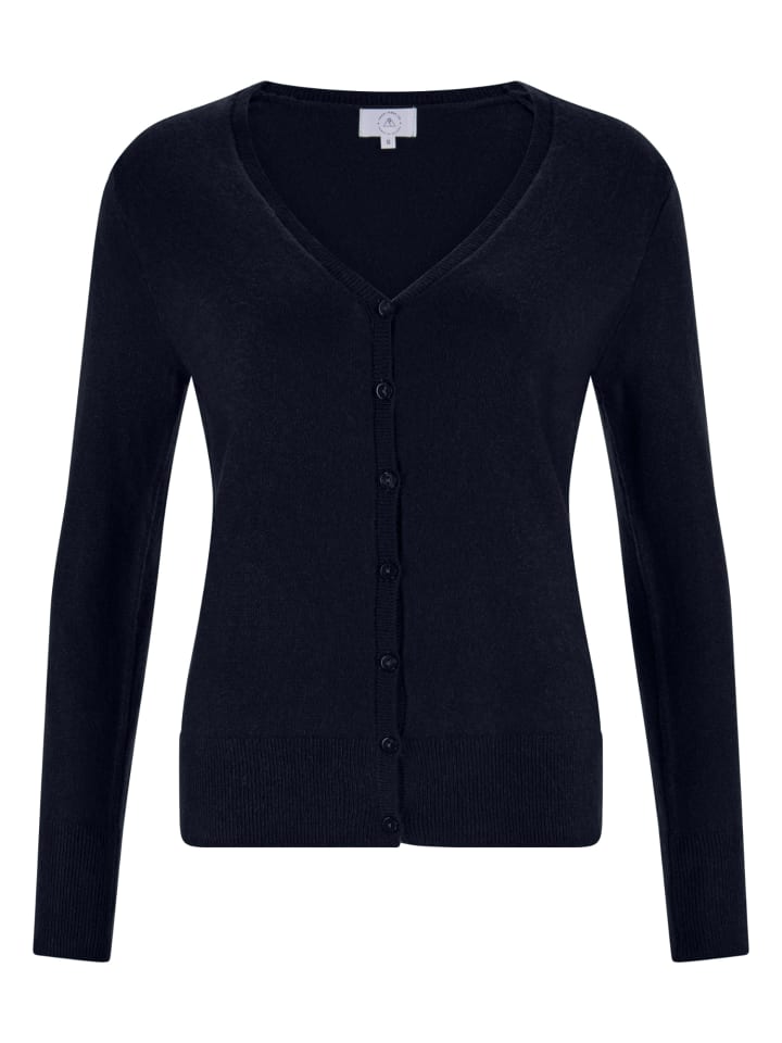 

Кардиган с V-образным вырезом темно-синего цвета CASH-MERE.CH