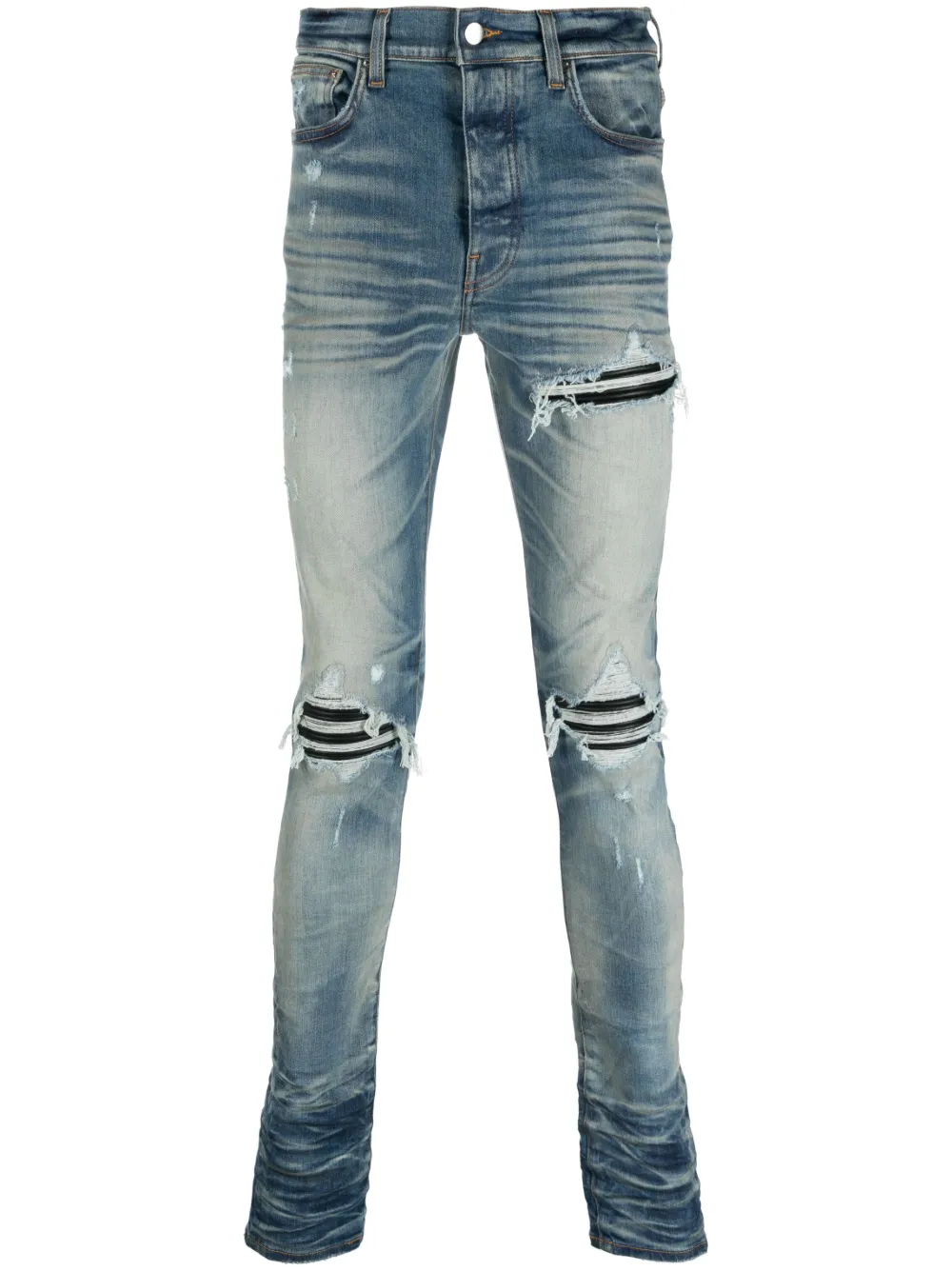 

Джинсы скинни с эффектом потертости AMIRI, синий