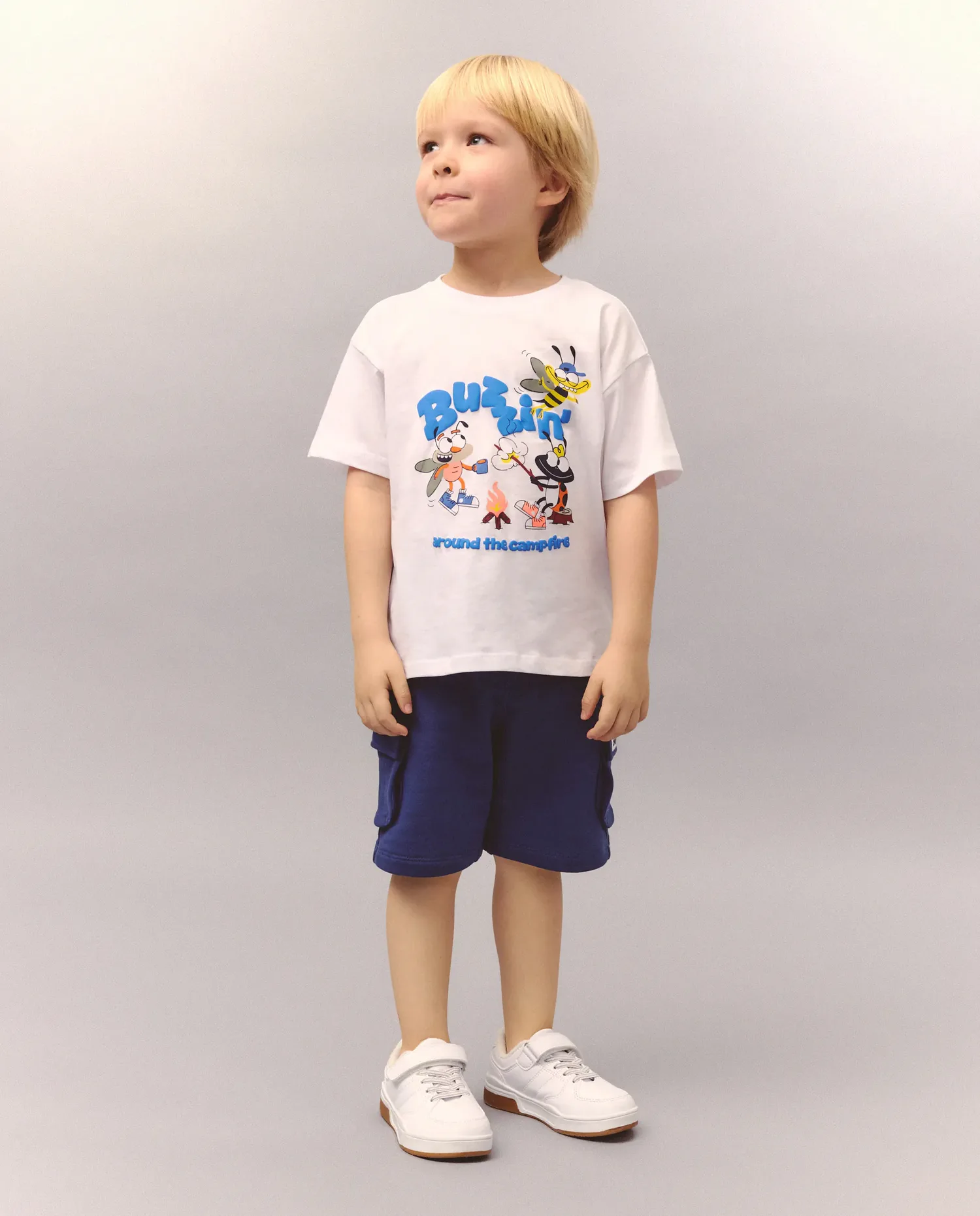 Рубашка с коротким рукавом с фантазийным рисунком для мальчика Kids El Corte Inglés, белый — фото 2