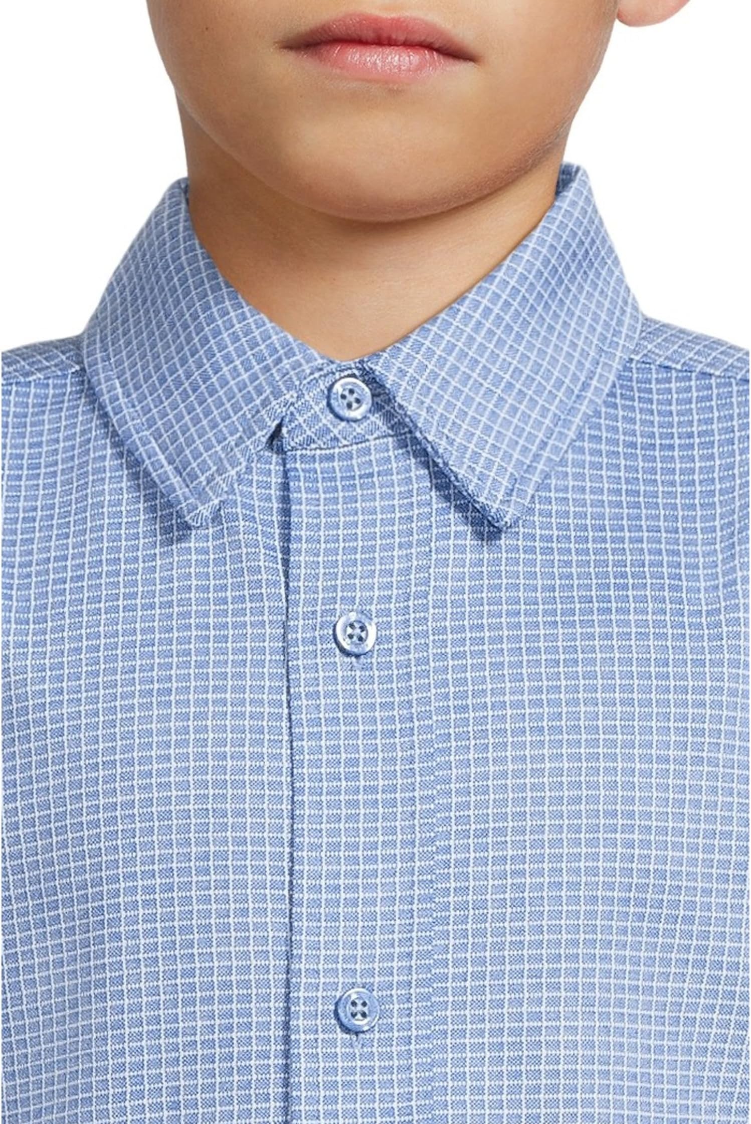 Рубашка для мальчиков Xc Flex Stretch с длинным рукавом Johnston & Murphy Kids, Blue 1 — фото 3