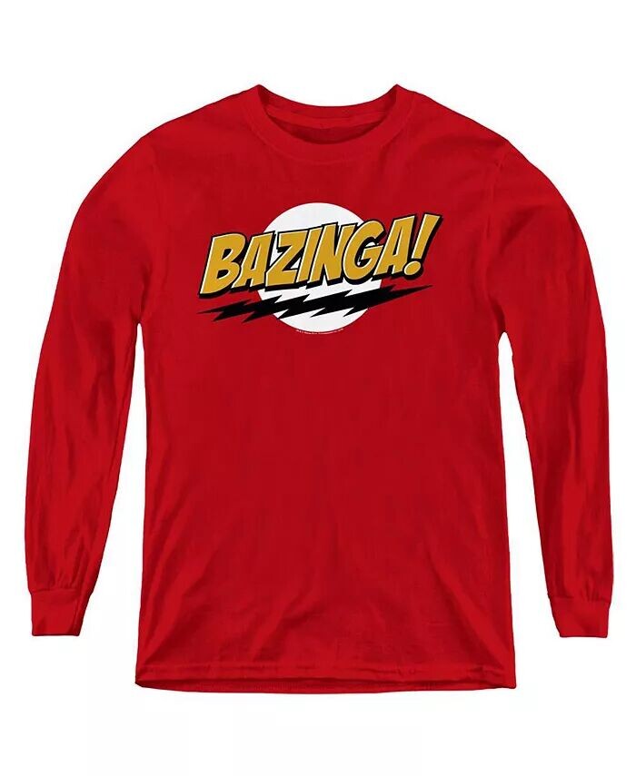 

Свитшот с длинным рукавом Boys Bang Theory Bazinga Youth Big Bang Theory, красный