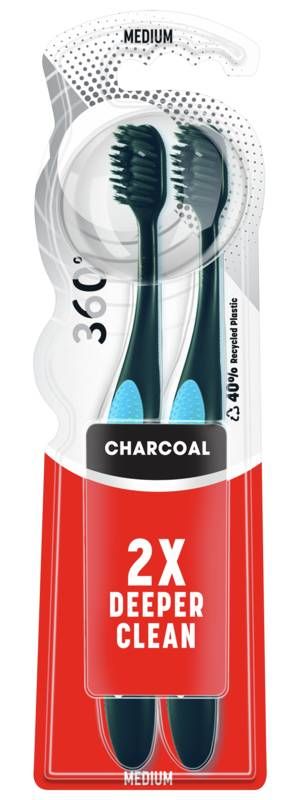 

Зубная щетка Colgate 360° Black Medium, 2 op.