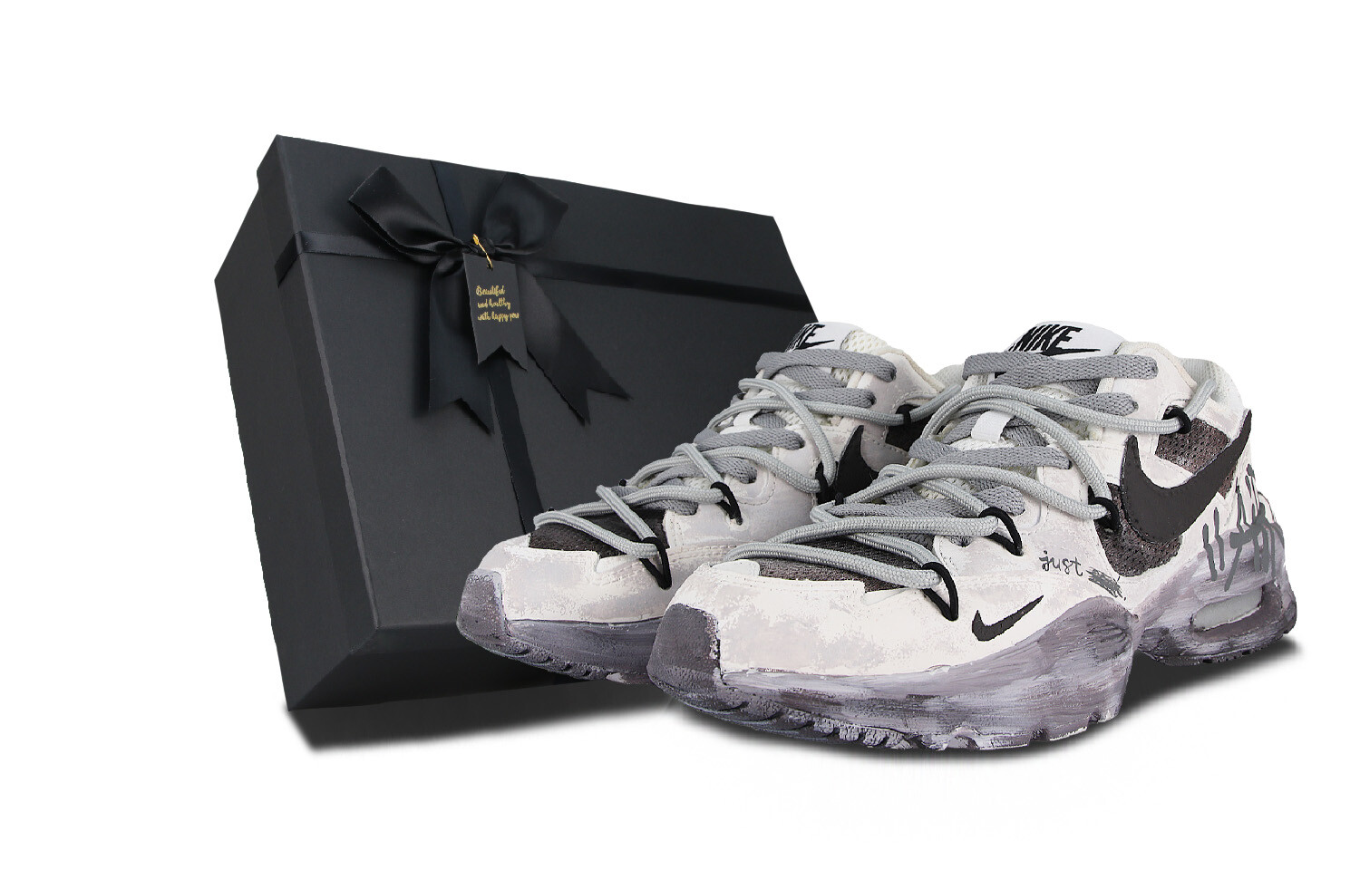 

Кроссовки Nike Air Max Fusion Chunky Sneakers Women's Low-top Dark Gray, цвет Coffee