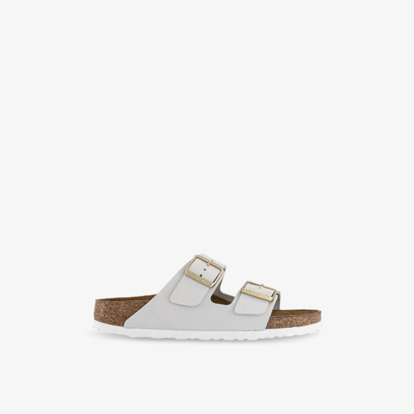 Сандалии кожаные Birkenstock Arizona с двойными ремешками, белый