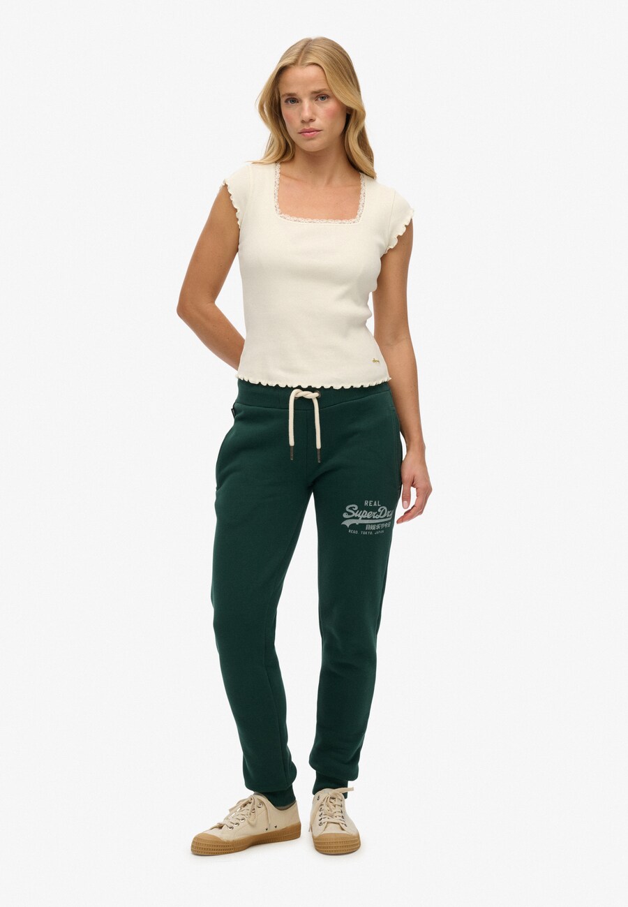 

Зауженные брюки Superdry, цвет Pastel green/Dark green