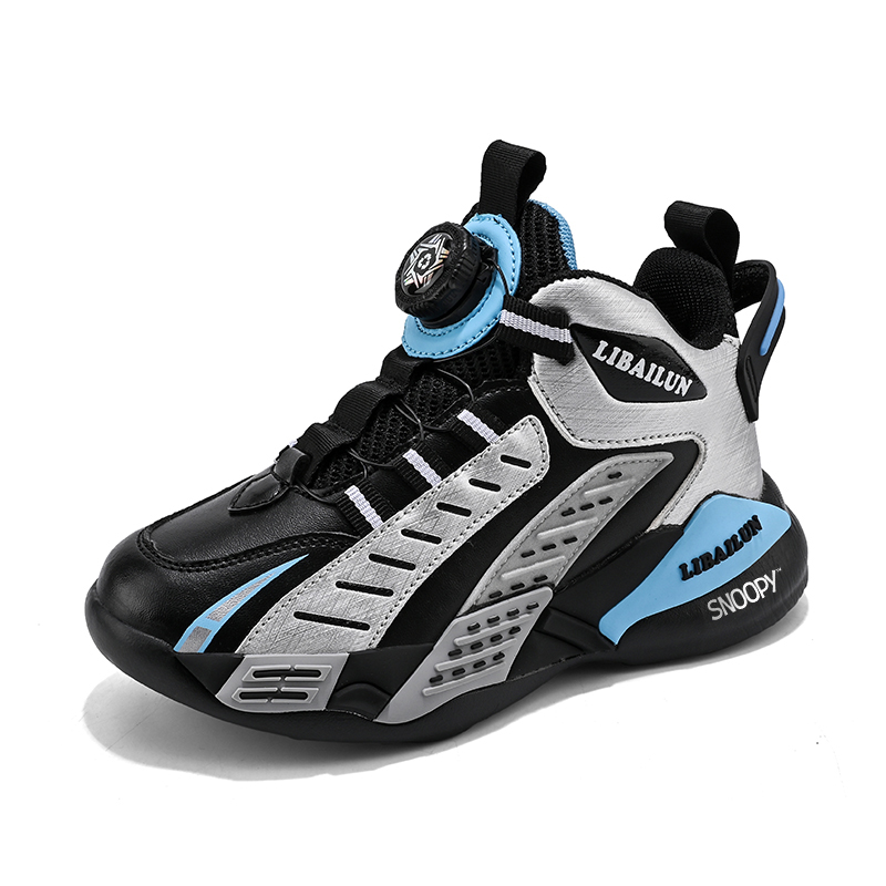 

Баскетбольные кроссовки средней высоты с противоскользящей подошвой, устойчивые к истиранию, водонепроницаемые и дышащие, детские SNOOPY, черный