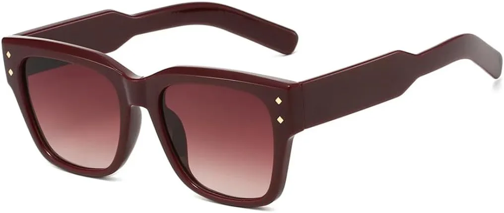 

Винтажные солнцезащитные очки с заклепками для женщин и мужчин, градиентная защита от УФ-излучения UV400, ретро-стиль для активного отдыха TVTBBVV, 2512-c6