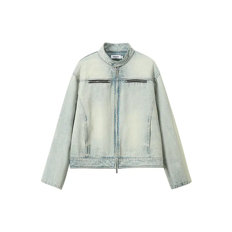 

KREATE Стираная джинсовая куртка унисекс желтая грязевая, Yellow Mud Denim[Racing Edition]