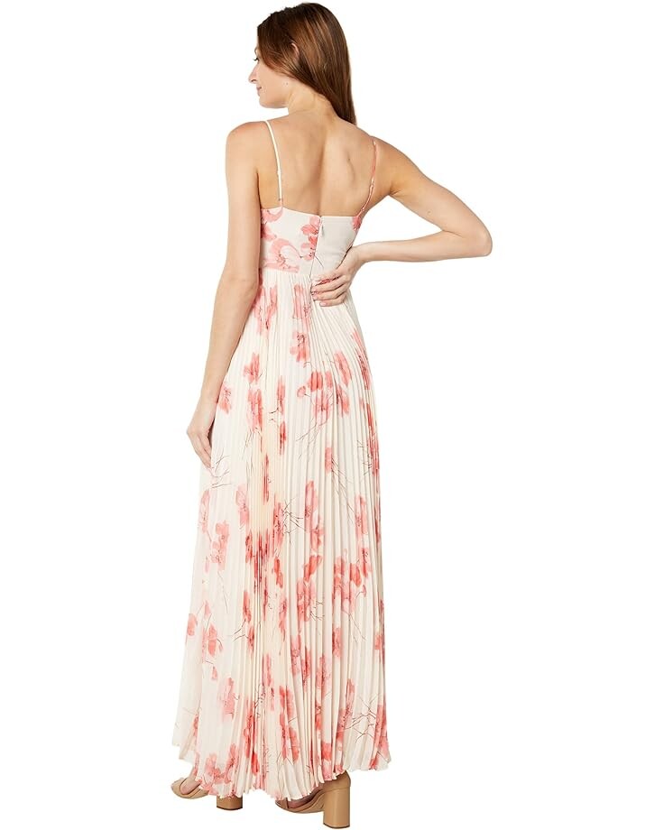 

Платье BCBGMAXAZRIA Printed Halter Gown, цвет Tossed Poppies/Sheer Pink Combo