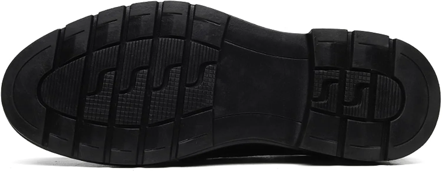 

Мужские кожаные деловые туфли-оксфорды на платформе с крылышками, модные туфли с круглым носком, шнуровкой, низким верхом, броги, вручную сшитые формальные дерби Lossarye, черный