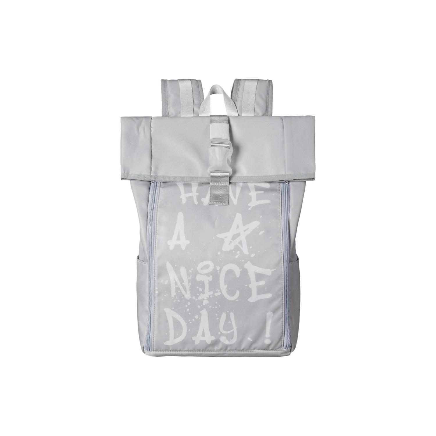 

DRACONITE Нейлоновый рюкзак унисекс серый с красными акцентами, Gray