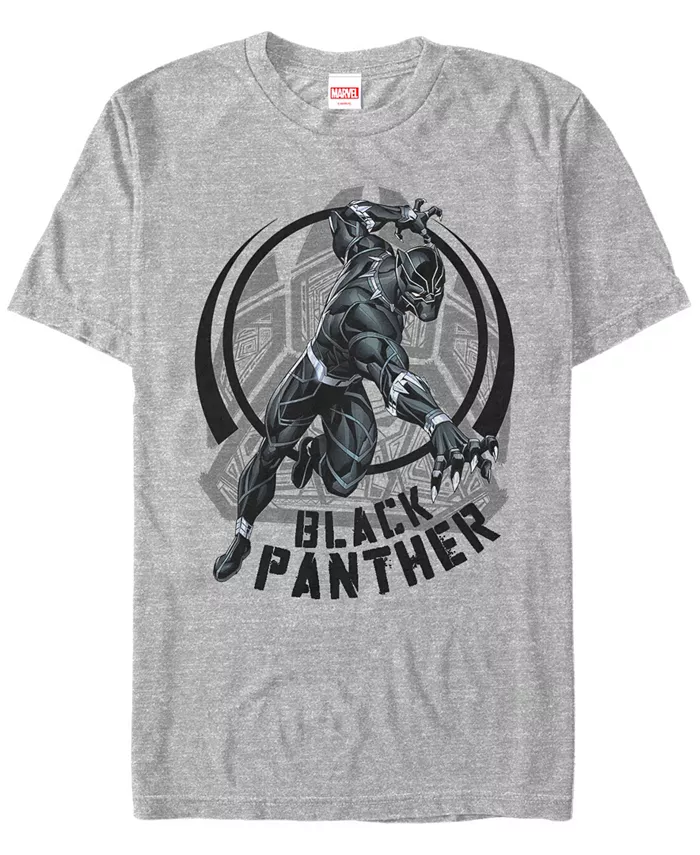 

Футболка с коротким рукавом Marvel Men's Comic Collection Black Panther Action Shot Fifth Sun, серый
