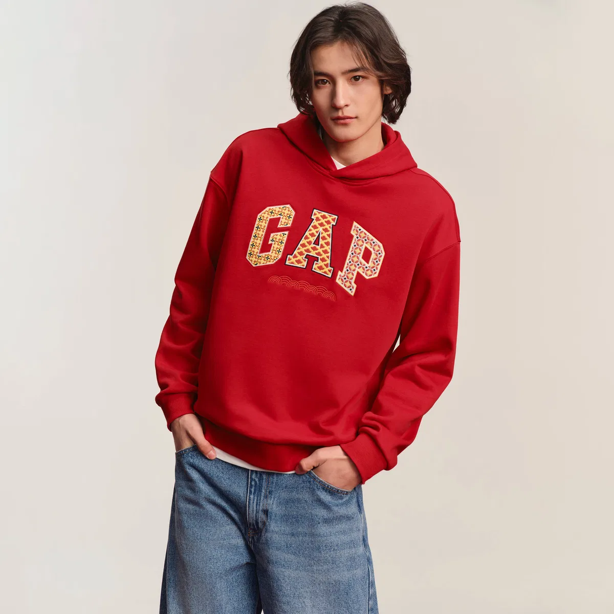 Толстовка x ZHONGGUOJINGJU унисекс GAP, Red — фото 4