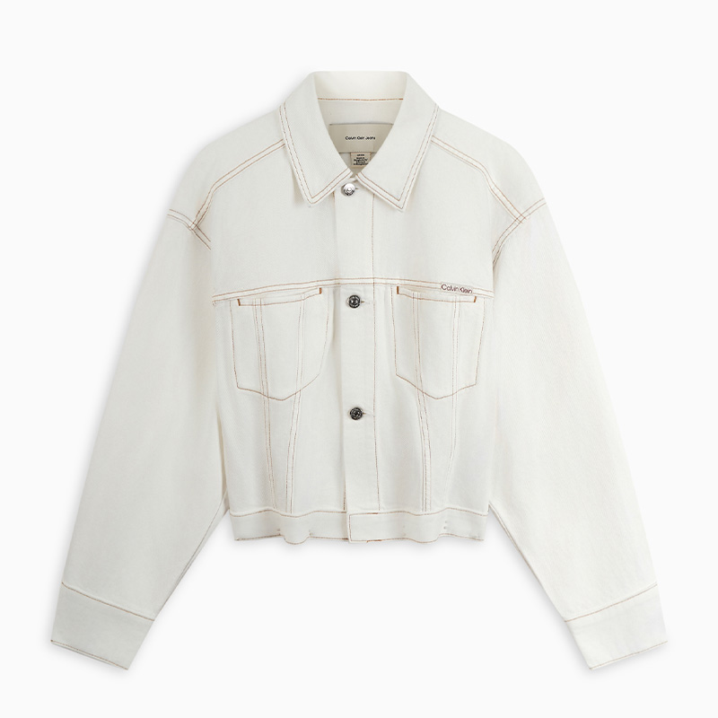 

Calvin Klein Джинсовая куртка женская, White Denim