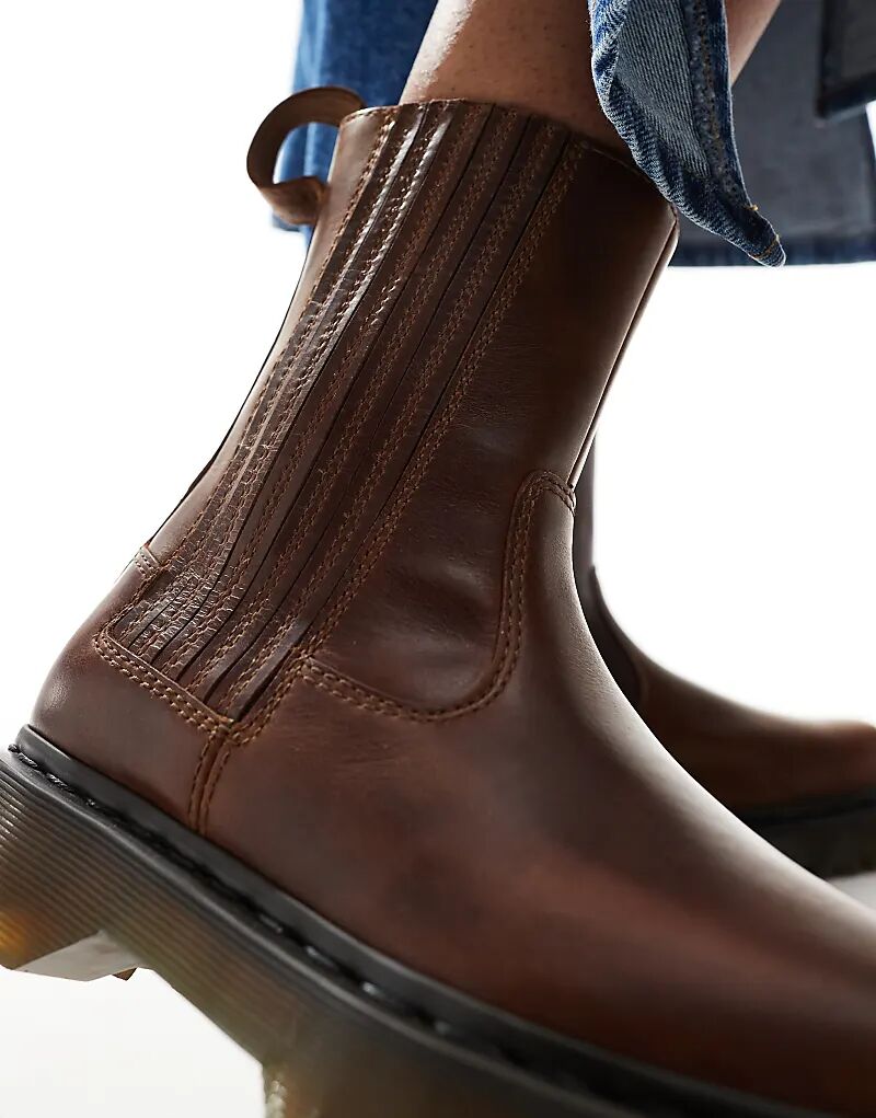 Ботинки Amaayah lo из коричневой кожи без застежек Dr Martens — фото 2