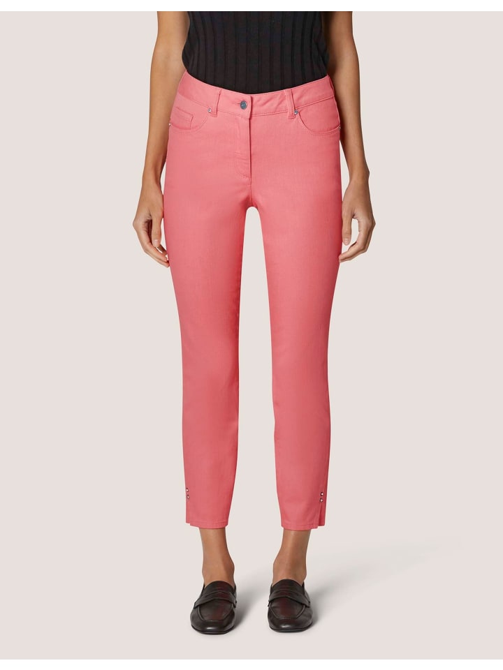 

MADELEINE Узкие джинсы 7/8 с отделкой стразами, лососевого цвета