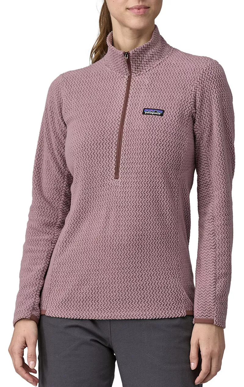 

Женский пуловер Patagonia R1 Air с молнией 1/2, цвет Stormy Mauve