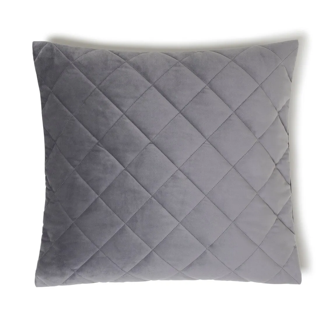 

Стеганый бархатный чехол для подушки Frette из полиэстера, серый