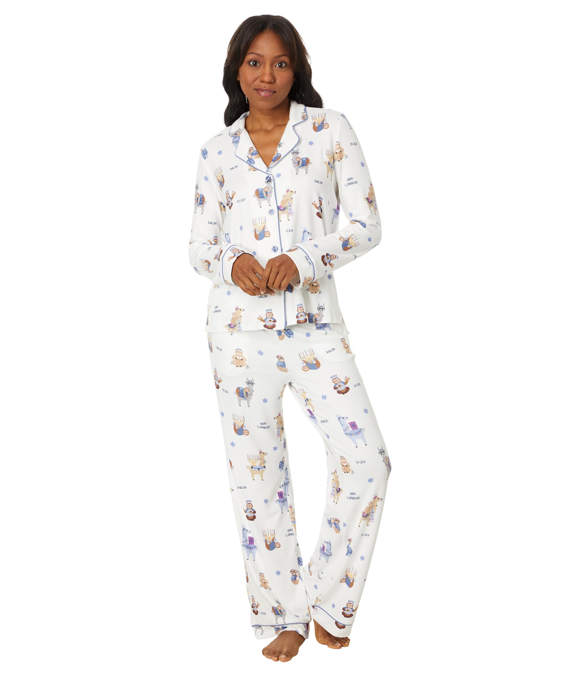 

Пижама P.J. Salvage Happy Llamakkah Pajama Pj Set, слоновая кость