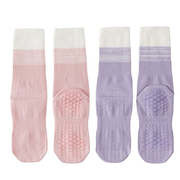 

Женские носки с градиентом и противоскользящей подошвой, 2 пары Anna-Kaci, Purple Pink