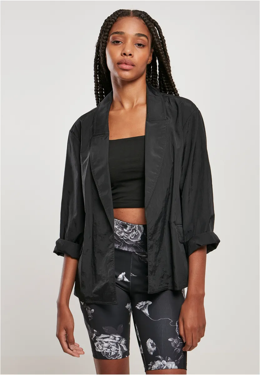 

Всепогодная куртка URBAN CLASSICS " Urban Classics Women's Ladies Oversized Crinkle Nylon Blazer" (1 шт.), без капюшона, черный