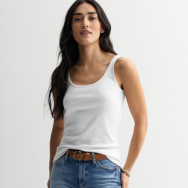 

Женский повседневный топ для многослойности Sonoma Goods For Life, Vital White