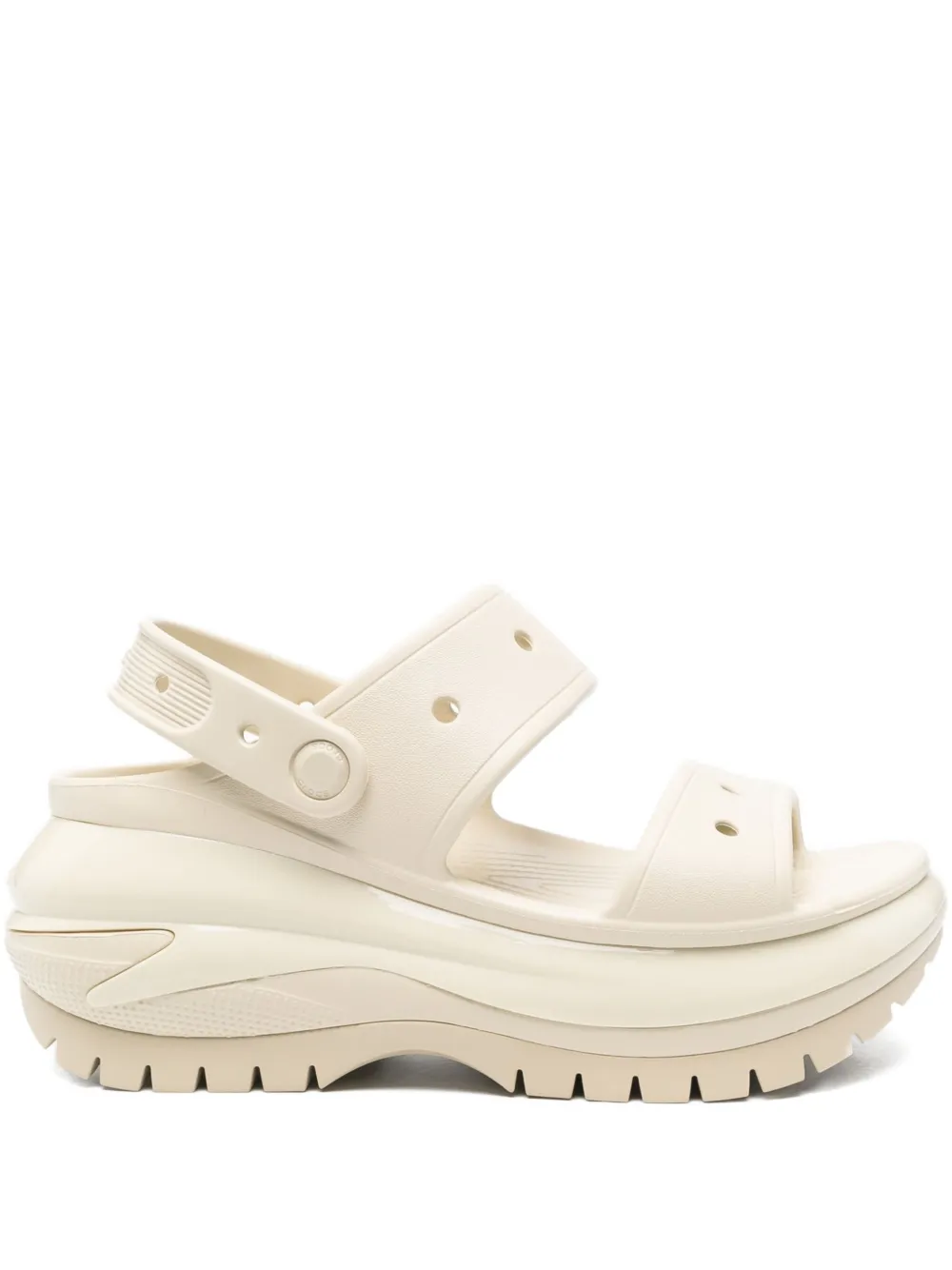 

Сандалии на платформе с ремешками Crocs, слоновая кость