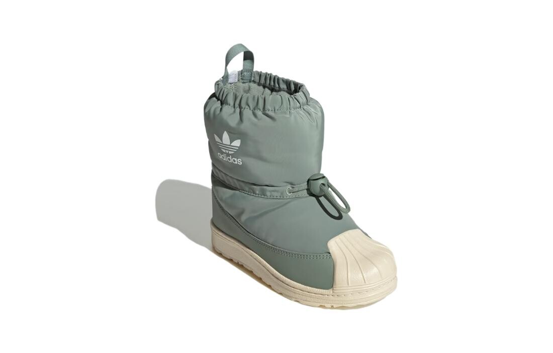 Детские кроссовки для скейтбординга Superstar PS High-top Silver Green Adidas Originals, зеленый — фото 3